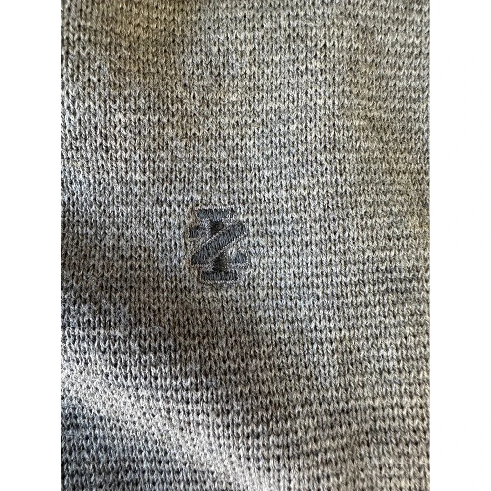 IZOD Mens XL 1/4 Zip‎ Pullover Sweater Cotton Blend  Knit Taupe Preppy Academia